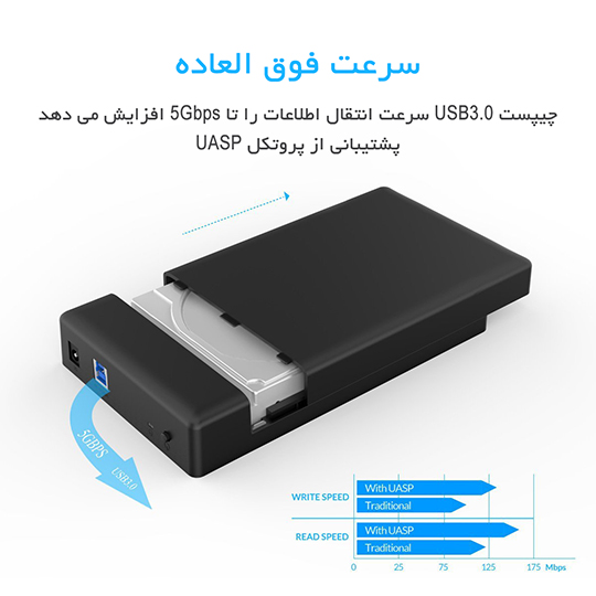 باکس هارد اوریکو مدل ORICO 3588US3-V1-EU-BK-BP - Image 7