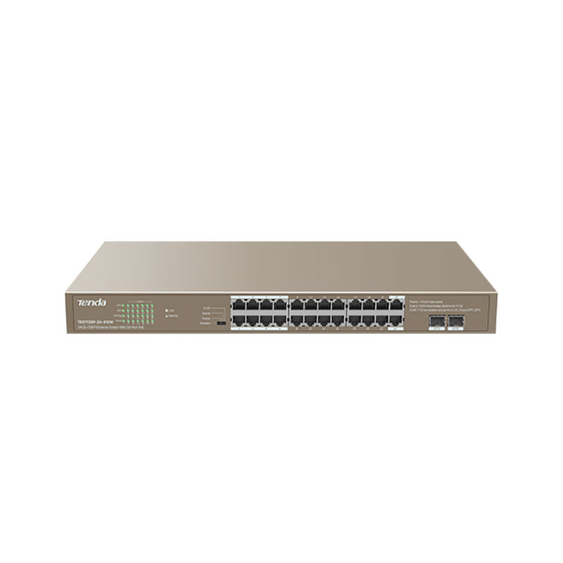 سوییچ 24 پورت POE تندا مدل TENDA TEG1126P-24-410W