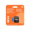 کارت حافظه میکرو اس دی ای دیتا مدل ADATA Premier MicroSDXC +ADP V10 R100 W25 512GB
