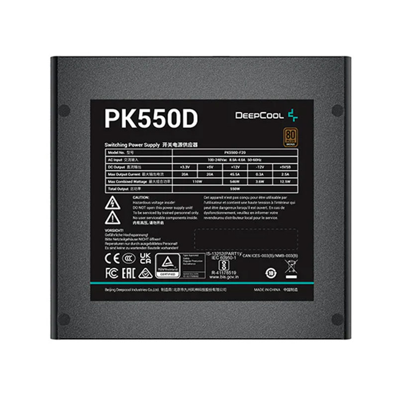 منبع تغذیه کامپیوتر دیپ کول مدل Deepcool PK550D 550W - Image 3