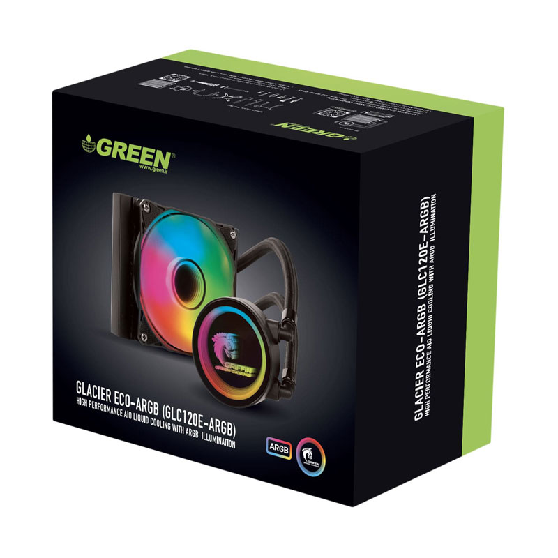 خنک کننده آبی پردازنده گرین مدل GREEN GLACIER GLC120E ARGB