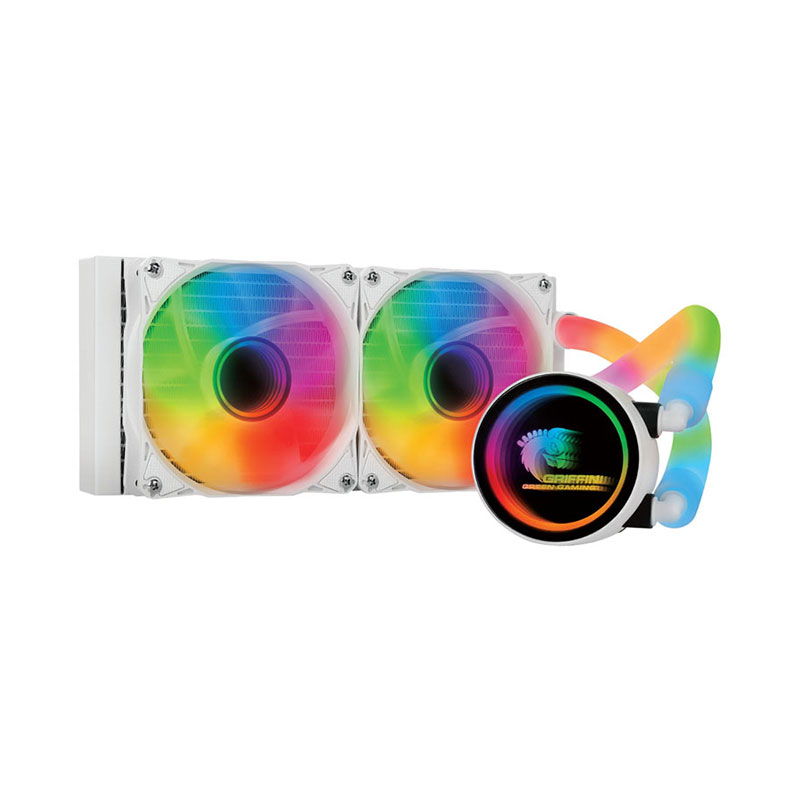 خنک کننده آبی پردازنده گرین مدل GREEN GLACIER STREAM GLC240S ARGB White - Image 2