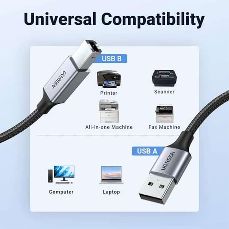 کابل پرینتر 3 متری یوگرین مدل Ugreen US369-80804 - Image 2