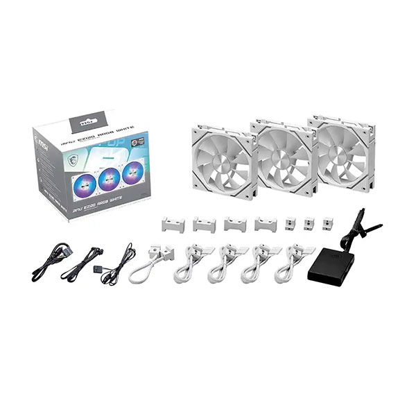 پک 3 تایی فن کیس ام اس آی مدل MSI MPG EZ120 ARGB White - Image 4