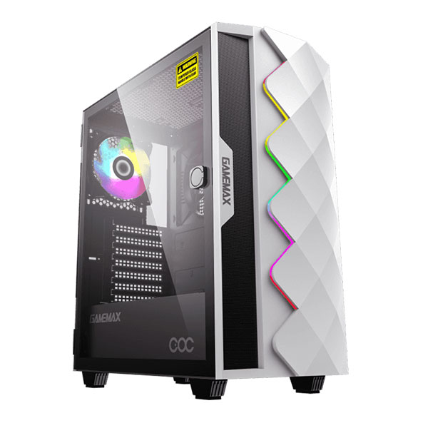 کیس گیمینگ کامپیوتر گیم مکس مدل GameMax Diamond COC White