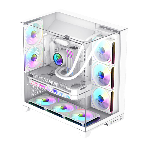 کیس گیمینگ کامپیوتر گیم مکس مدل GameMax Infinity Plus White - Image 2