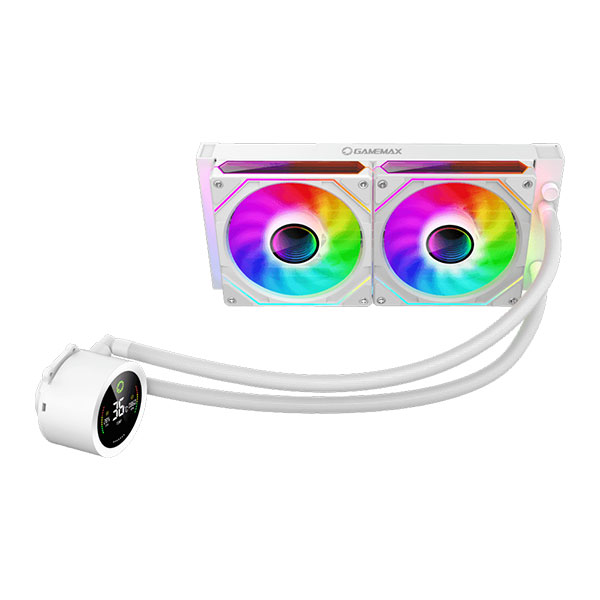 خنک کننده آبی پردازنده گیم مکس مدل GameMax IceBurg 240 Digital White - Image 2