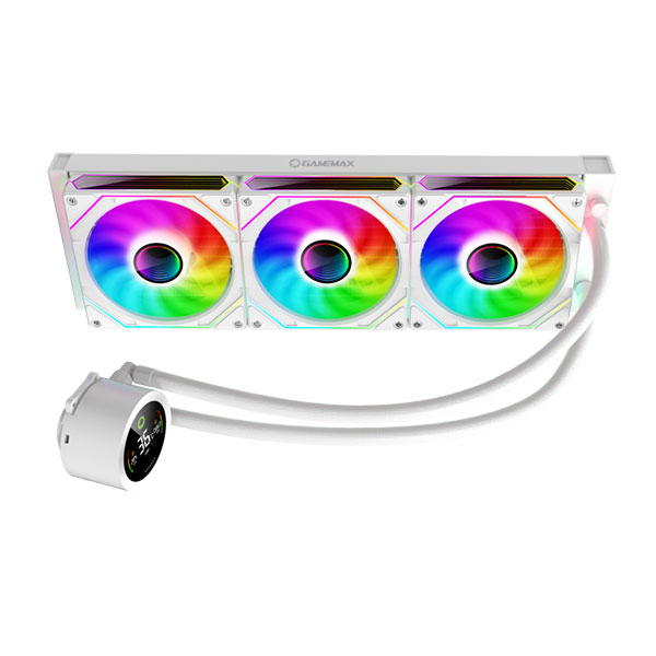 خنک کننده آبی پردازنده گیم مکس مدل GameMax IceBurg 360 Digital White - Image 2