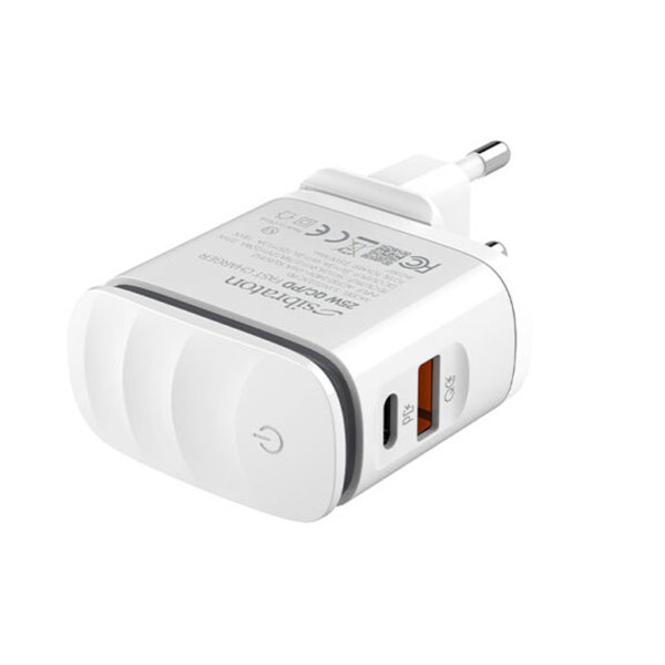 شارژر دیواری سیبراتون مدل Sibraton S-W2225C-PD 25W - Image 2