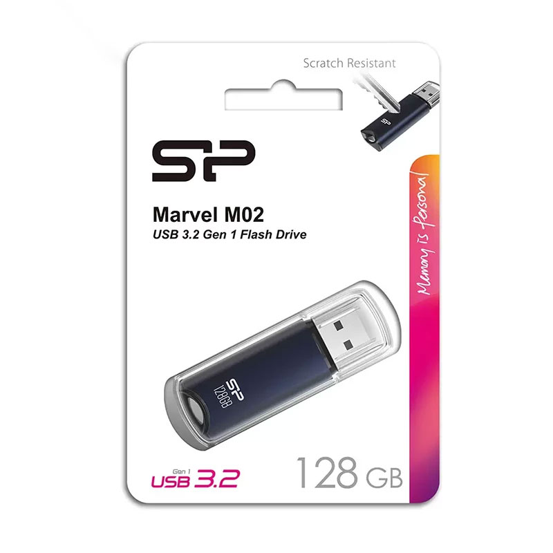 فلش مموری USB 3.2 سیلیکون پاور مدل Silicon Power Marvel M02 128GB سورمه ای - Image 2