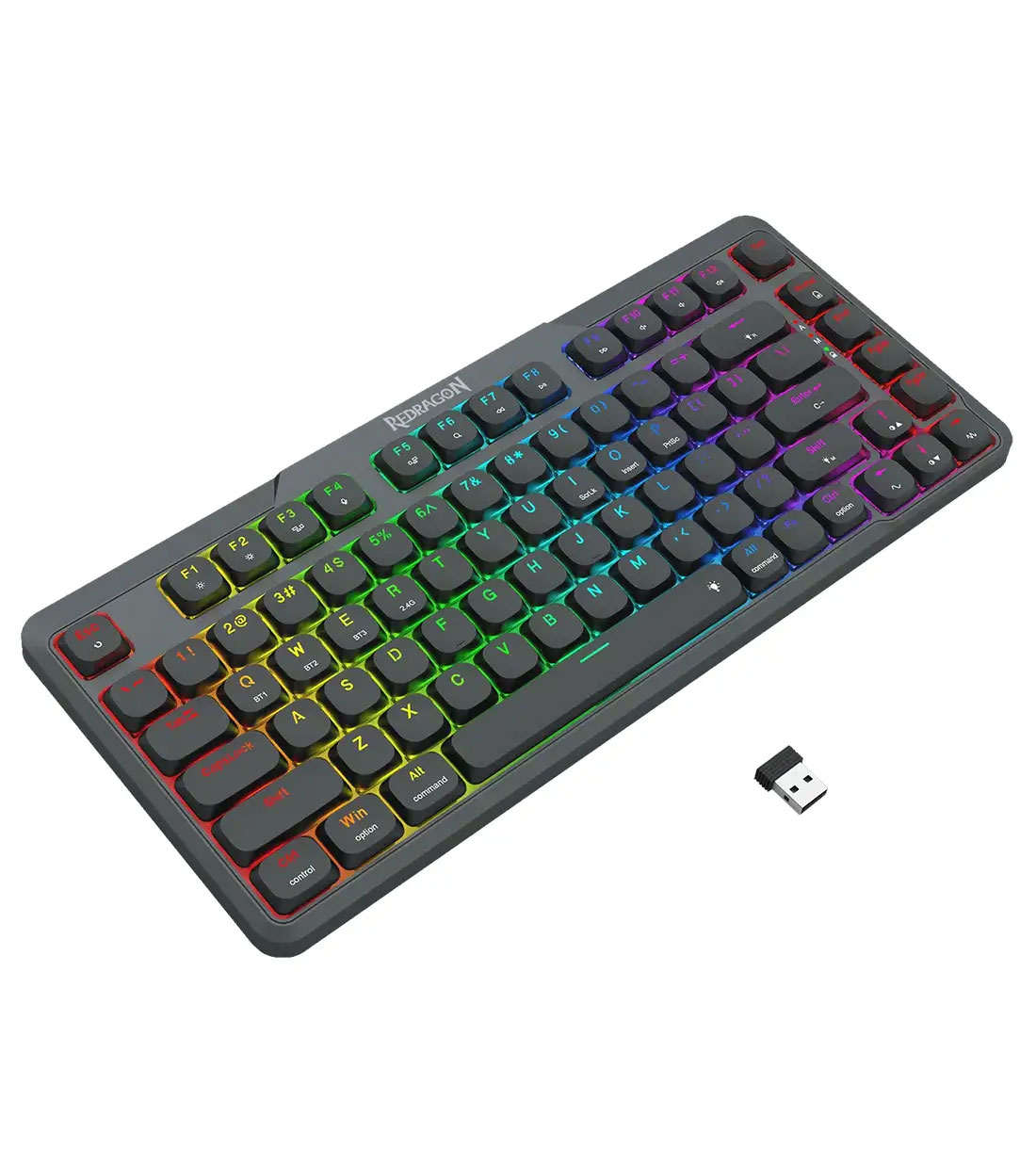 کیبورد بی سیم گیمینگ ردراگون مدل Redragon AETHER PRO K706 RGB - Image 2