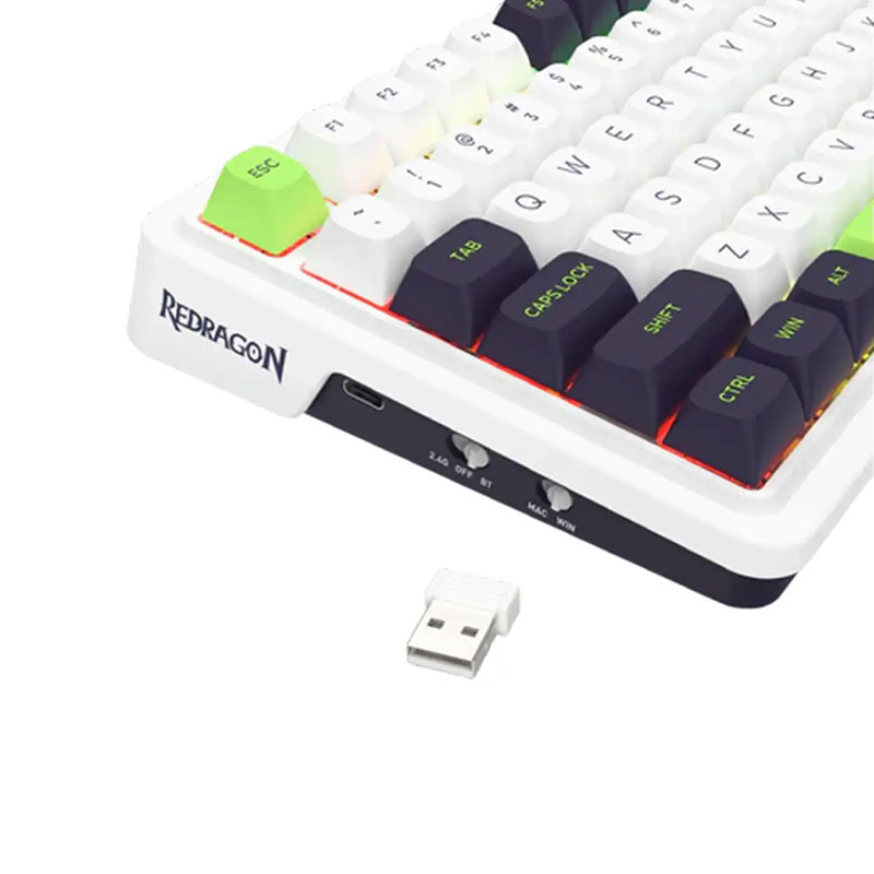 کیبورد باسیم/بی سیم گیمینگ ردراگون مدل Redragon EISA MAX K686 WBG RGB - Image 3