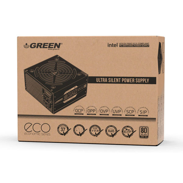 منبع تغذیه کامپیوتر گرین مدل GP500A-ECO Rev3.1 - Image 5