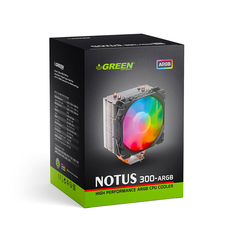 خنک کننده پردازنده گرین مدل GREEN NOTUS 300-ARGB - Image 5