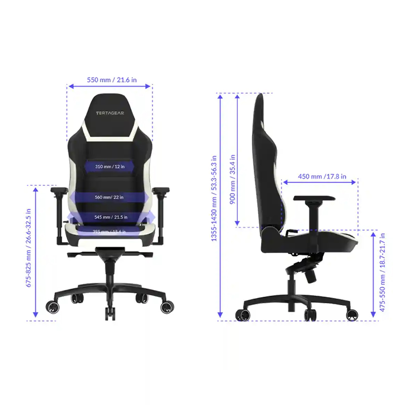 صندلی گیمینگ ورتاگیر مدل Vertagea PL6800 Midnight BLACK Purple - Image 6
