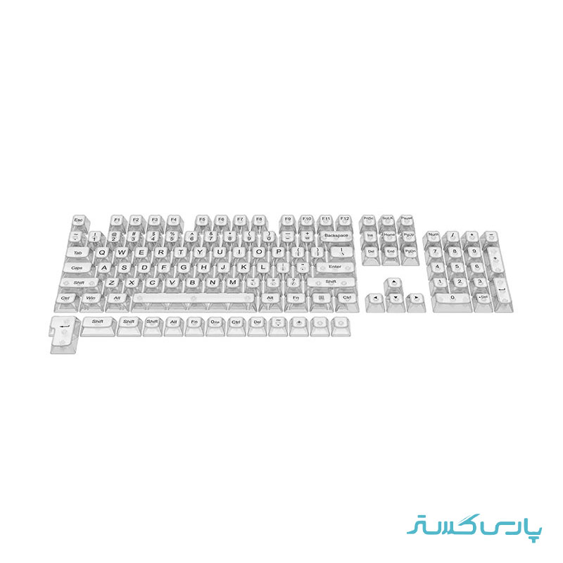 مجموعه کامل کلید کیبورد مکانیکال ردراگون مدل Redragon CRYSTAL KEYCAP A137 Transparent - Image 2