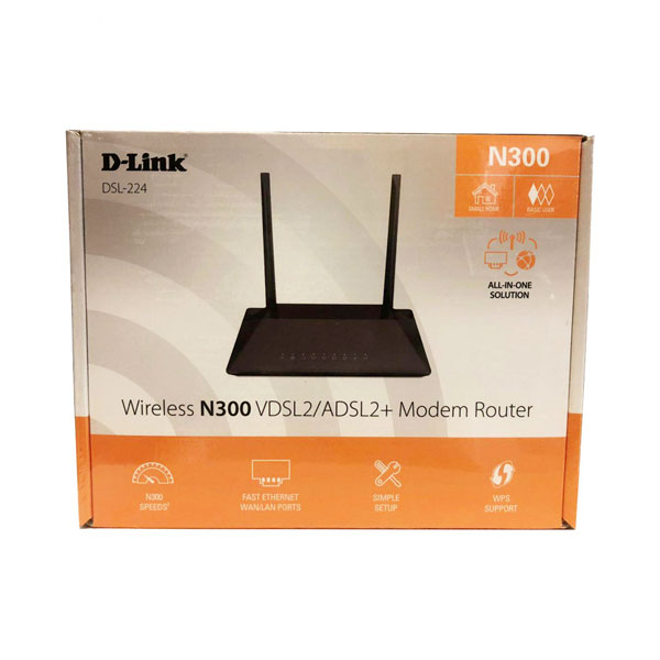 مودم روتر بی سیم ADSL2 Plus و VDSL2 دی لینک مدل D-LINK DSL-224 - Image 4