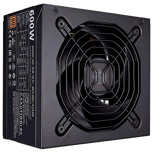 منبع تغذیه کامپیوتر کولر مستر مدل MWE Bronze 600 - V2 - Image 3