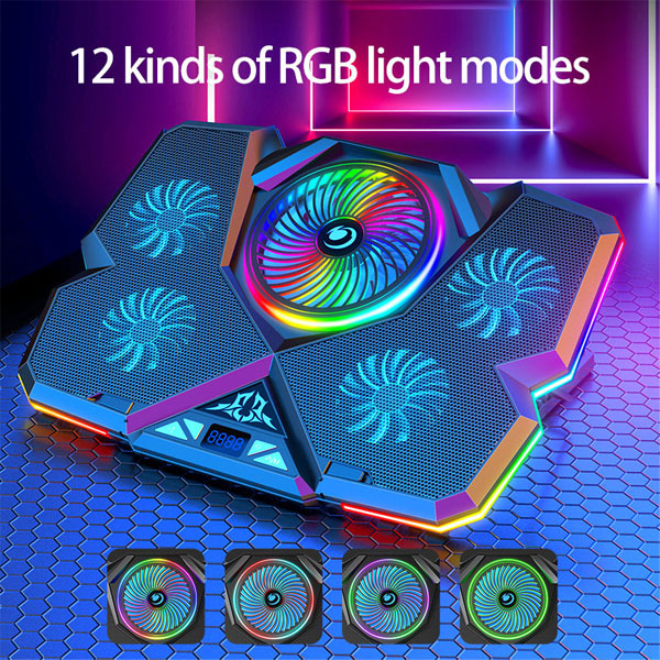 پایه خنک کننده لپ تاپ کول کلد مدل CoolCold K44 RED RGB - Image 3